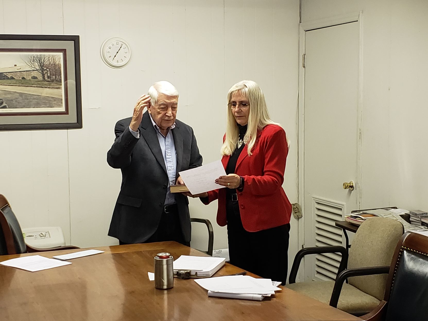 Jefferson Aldermen meeting just swearing in